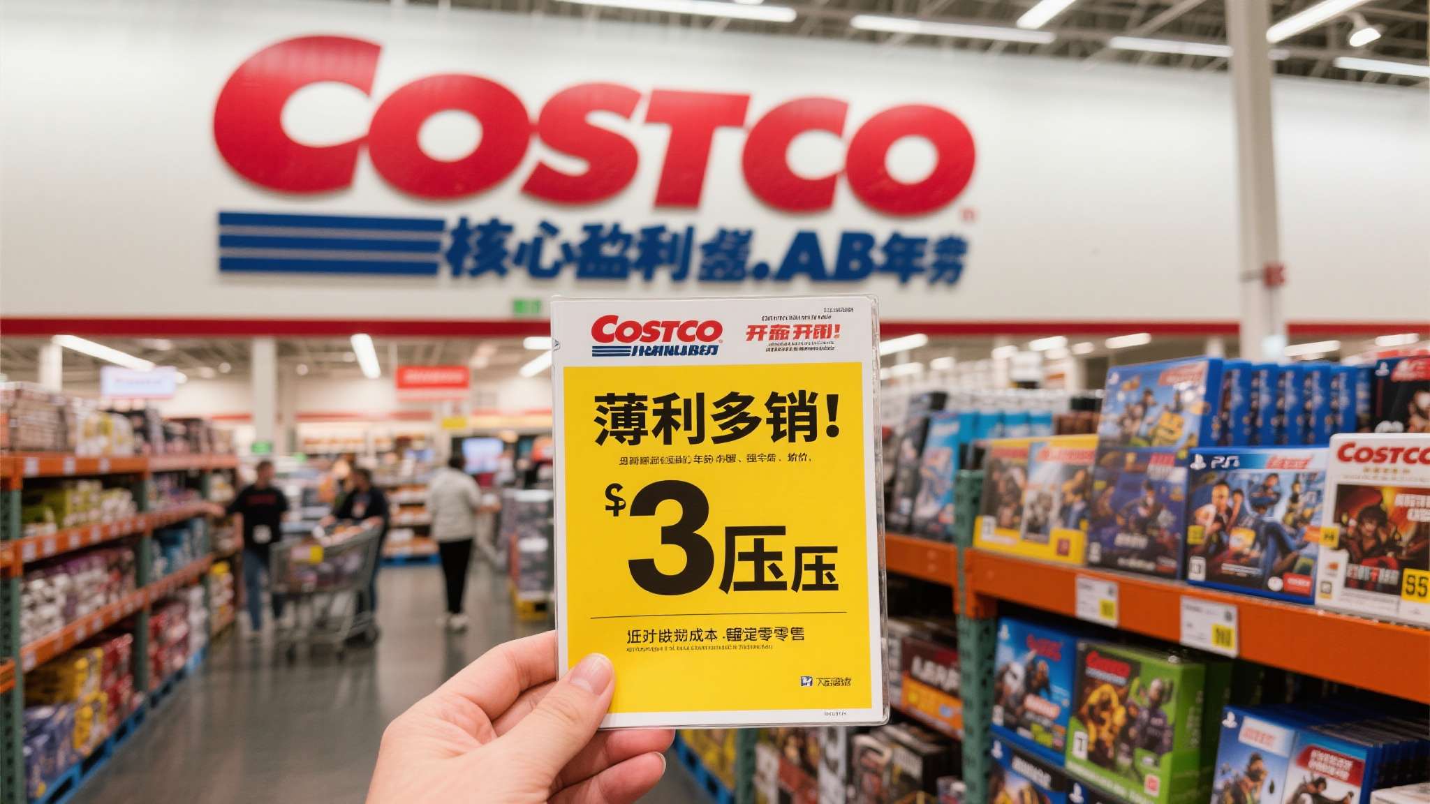 Costco一向以"薄利多销"的商业模式著称，其核心盈利来自会员年费，而非商品差